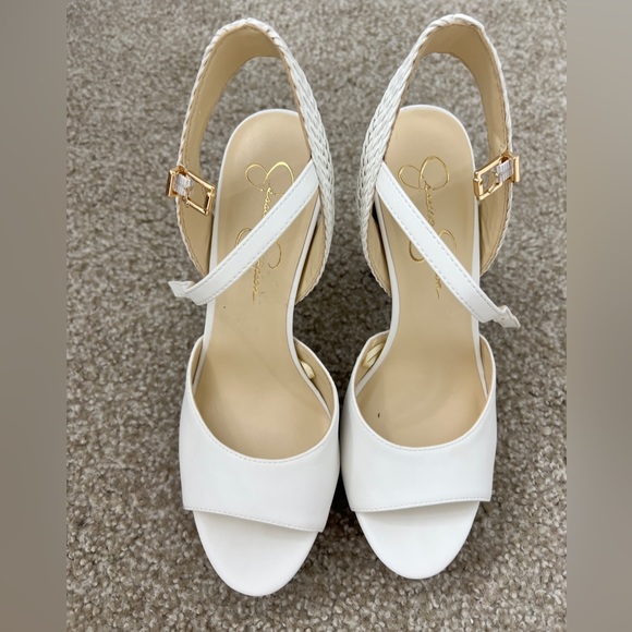 Jessica Simpson brown and white heels - Picture 3 of 7